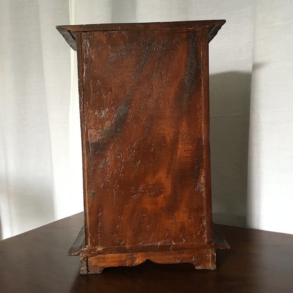 Vintage Stained Maple Wood Jewelry Box - Picture 3 of 9